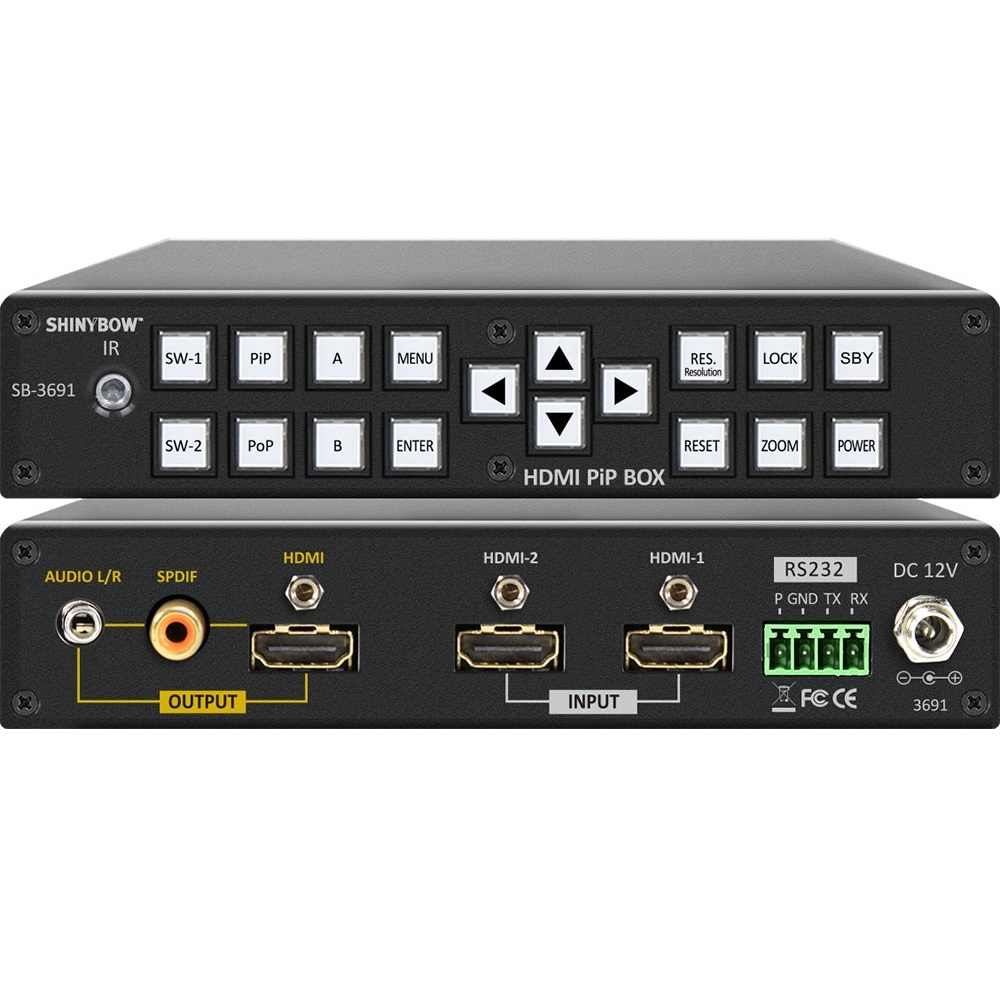 Bộ Scaler PiP PoP 2x1 HDMI SB-3691