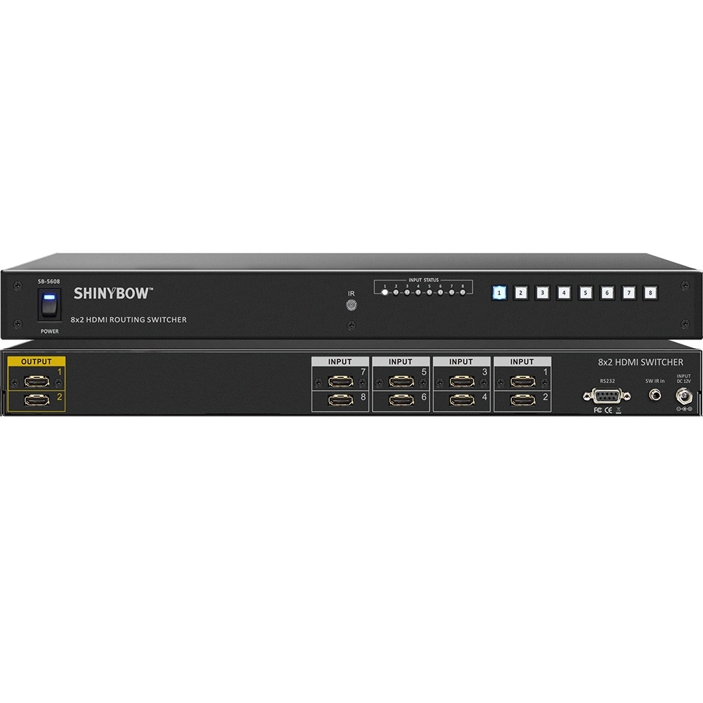 Bộ chuyển mạch 8x2 HDMI Shinybow SB-5608