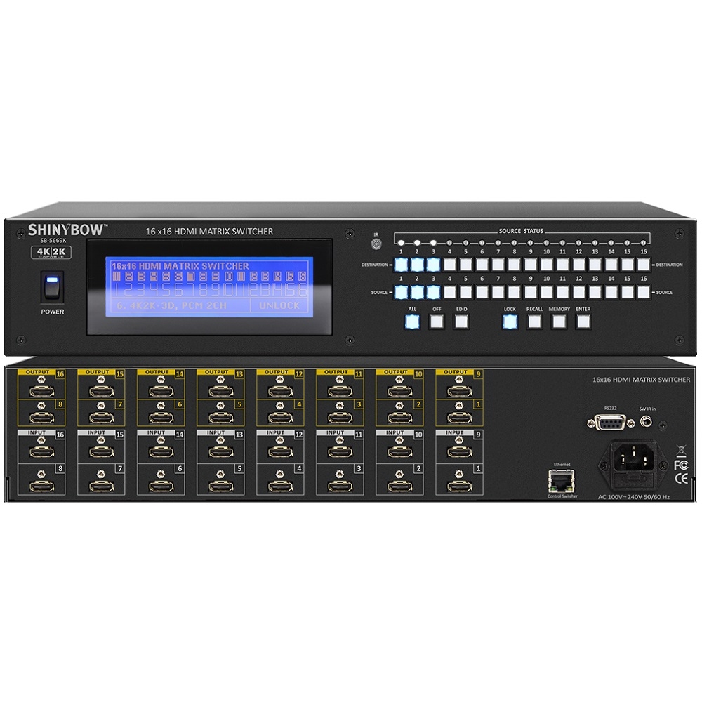 Ma trận chuyển mạch 16x16 HDMI SB-5669K (4K)