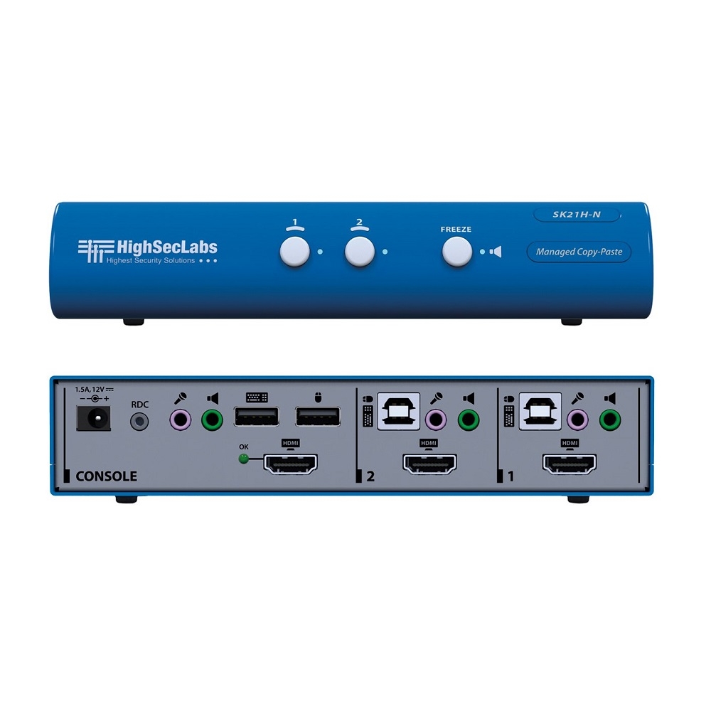 HighSecLabs 2-Port 4K30 UHD HDMI KVM Switch SK21H-N